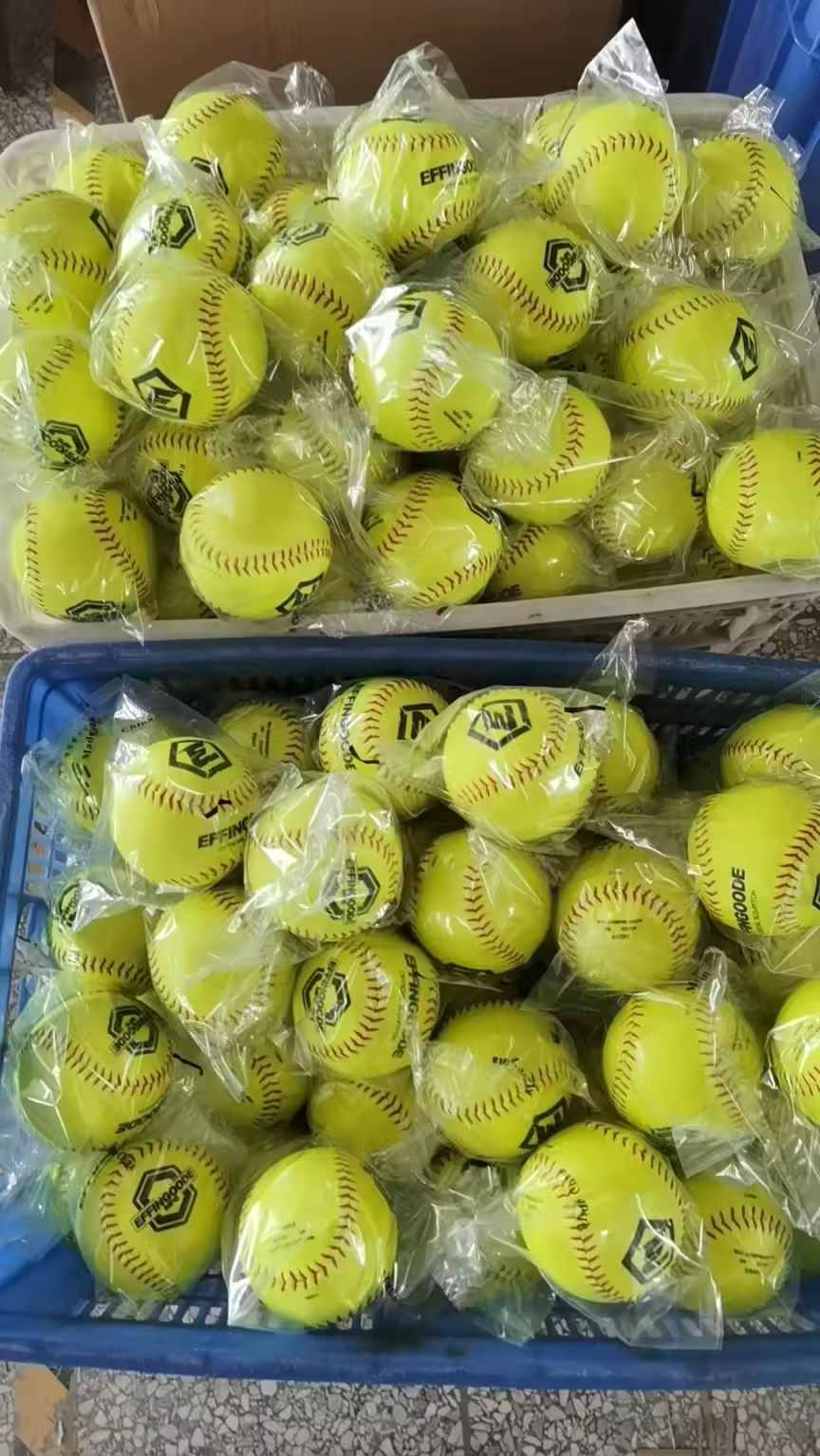 EFFINGOODE 12 inch Softballs | 52 COR, Premium Leather, Bulk Pack (1 Dozen) - ASA/USSSA
