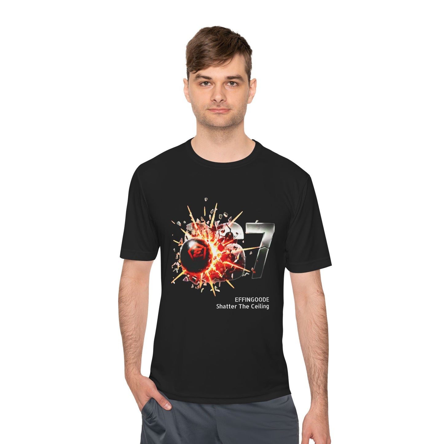 Unisex Moisture Wicking Tee - EFFINGOODE Shatter The Ceiling