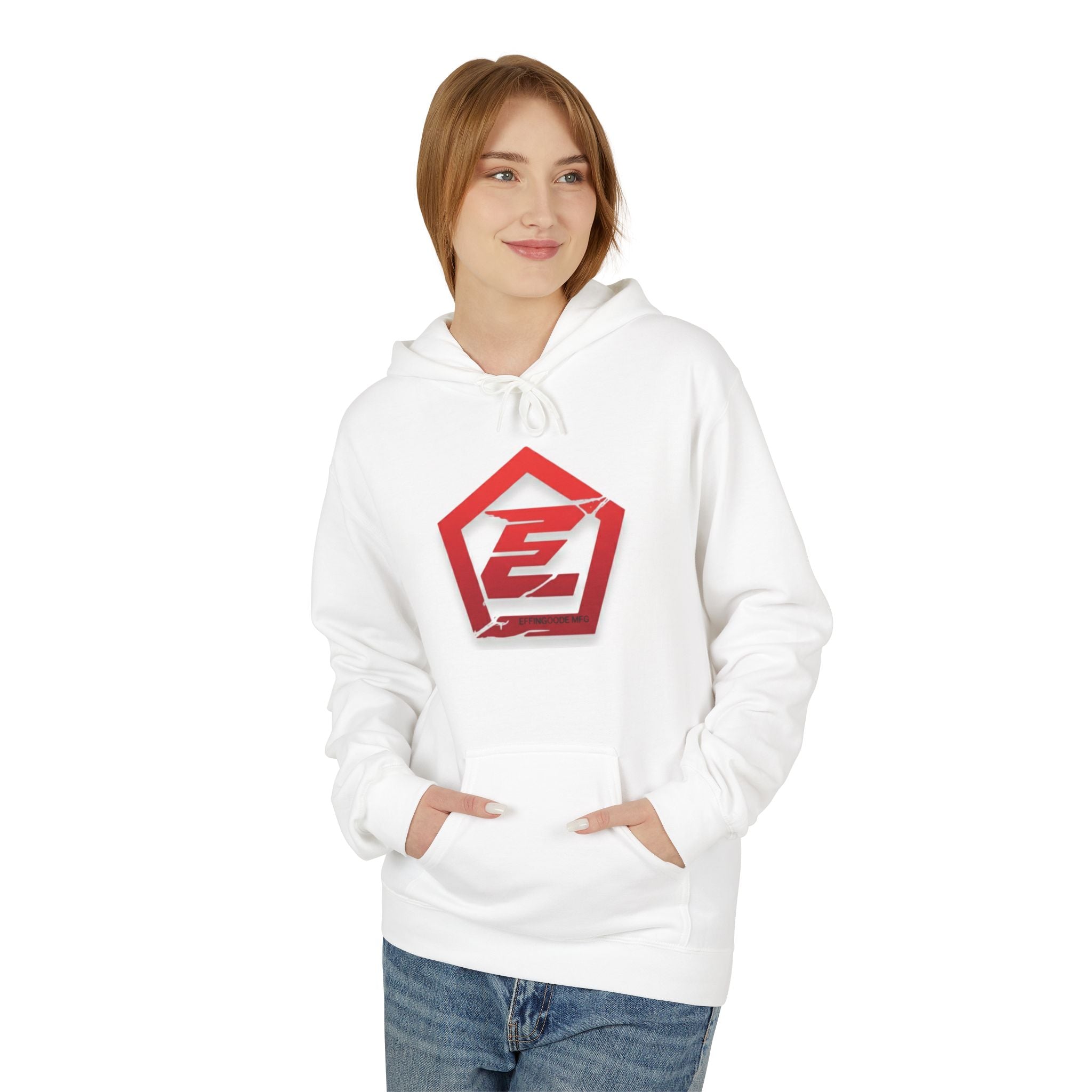 Effingoode Cracked Shield Unisex Midweight Softstyle Fleece Hoodie