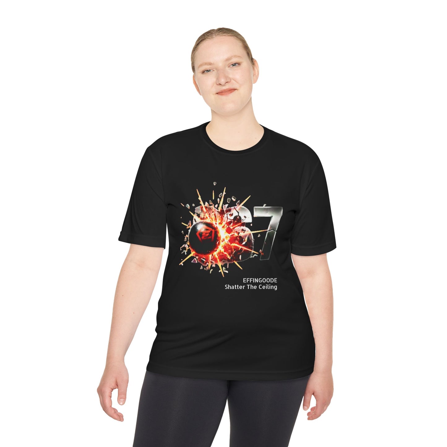 Unisex Moisture Wicking Tee - EFFINGOODE Shatter The Ceiling