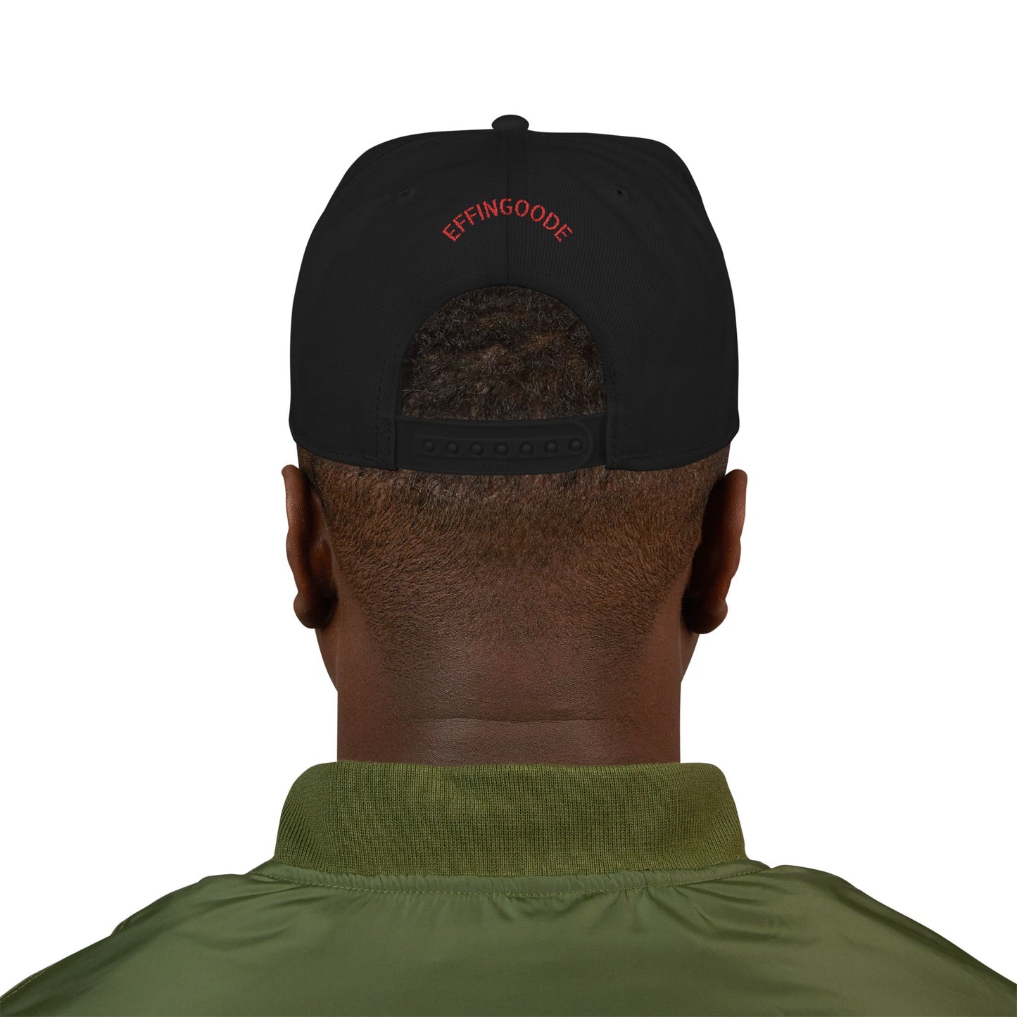 Snapback Hat - Effingoode Cracked Shield Embroidery