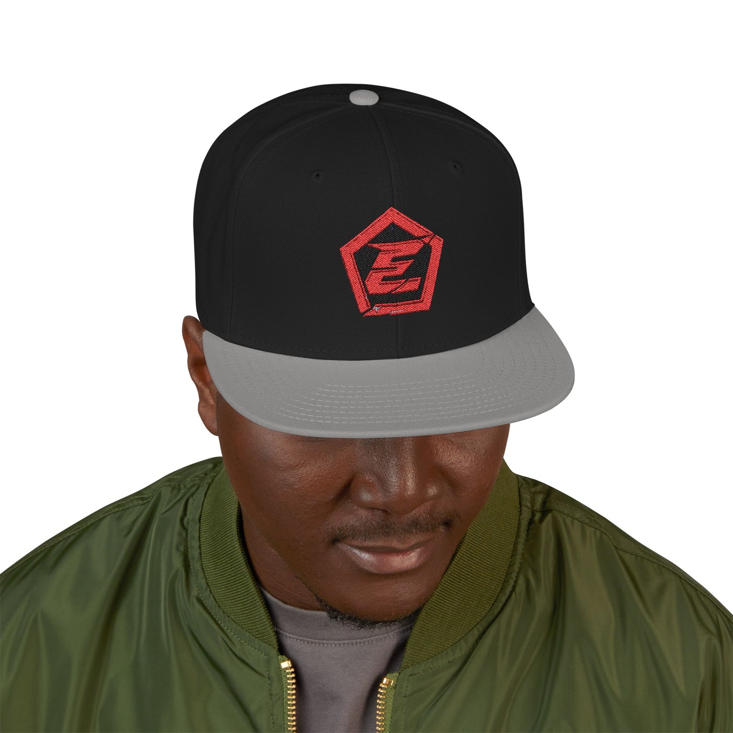 Snapback Hat - Effingoode Cracked Shield Embroidery