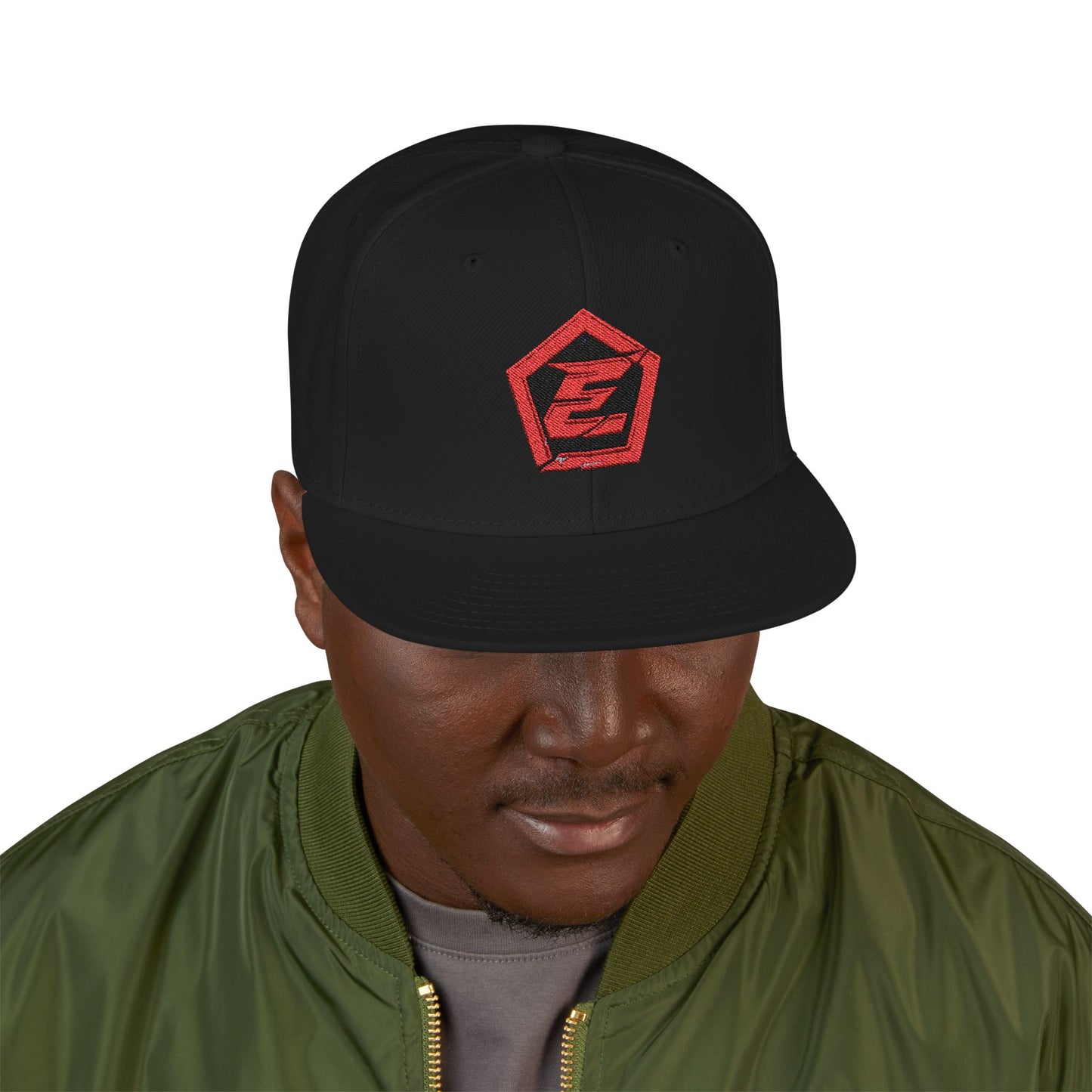 Snapback Hat - Effingoode Cracked Shield Embroidery