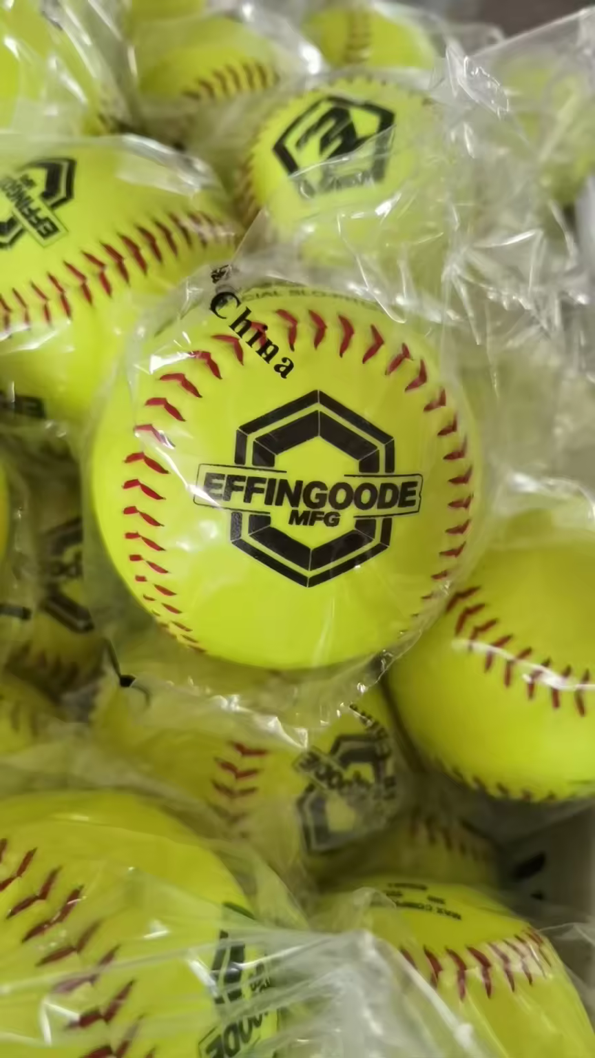 EFFINGOODE 12 inch Softballs | 52 COR, Premium Leather, Bulk Pack (1 Dozen) - ASA/USSSA