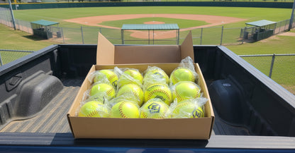 EFFINGOODE 12 inch Softballs | 52 COR, Premium Leather, Bulk Pack (1 Dozen) - ASA/USSSA